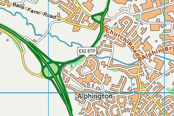 EX2 8TP map - OS VectorMap District (Ordnance Survey)