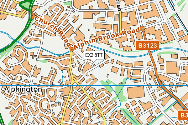 EX2 8TT map - OS VectorMap District (Ordnance Survey)