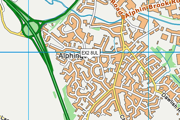 EX2 8UL map - OS VectorMap District (Ordnance Survey)