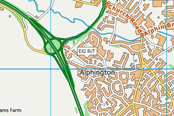 EX2 8UT map - OS VectorMap District (Ordnance Survey)