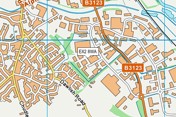 EX2 8WA map - OS VectorMap District (Ordnance Survey)