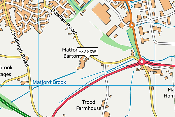 Matford Brook Academy map (EX2 8XW) - OS VectorMap District (Ordnance Survey)