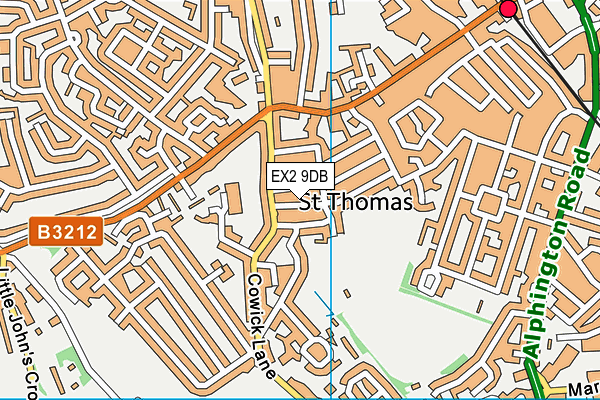 EX2 9DB map - OS VectorMap District (Ordnance Survey)