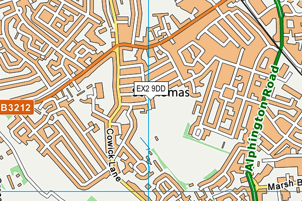 EX2 9DD map - OS VectorMap District (Ordnance Survey)