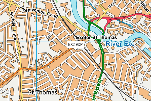 EX2 9DP map - OS VectorMap District (Ordnance Survey)