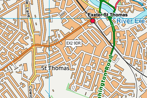 EX2 9DR map - OS VectorMap District (Ordnance Survey)