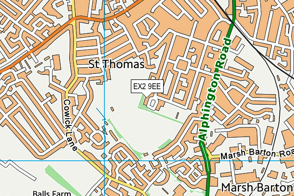EX2 9EE map - OS VectorMap District (Ordnance Survey)