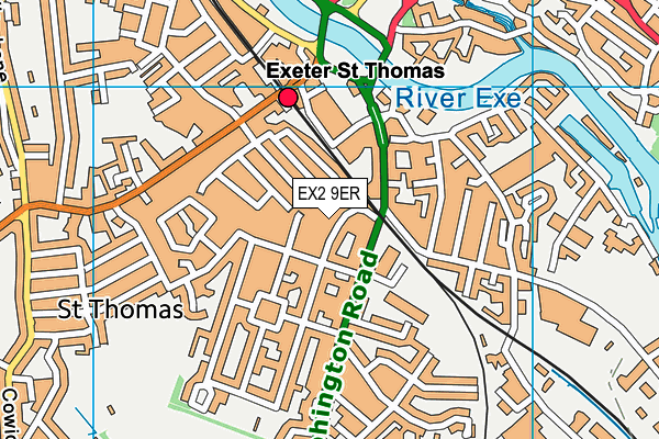 EX2 9ER map - OS VectorMap District (Ordnance Survey)