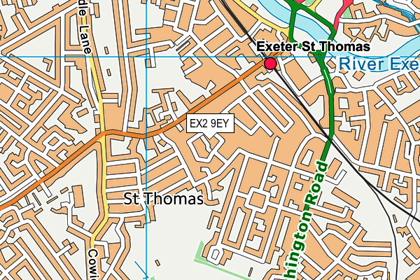 EX2 9EY map - OS VectorMap District (Ordnance Survey)