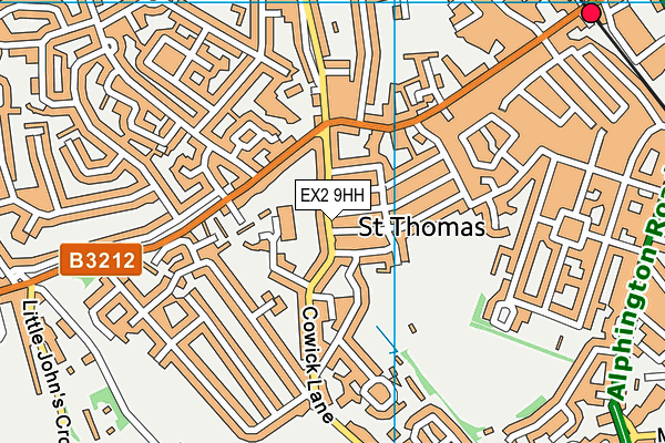 EX2 9HH map - OS VectorMap District (Ordnance Survey)