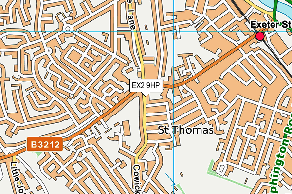 EX2 9HP map - OS VectorMap District (Ordnance Survey)