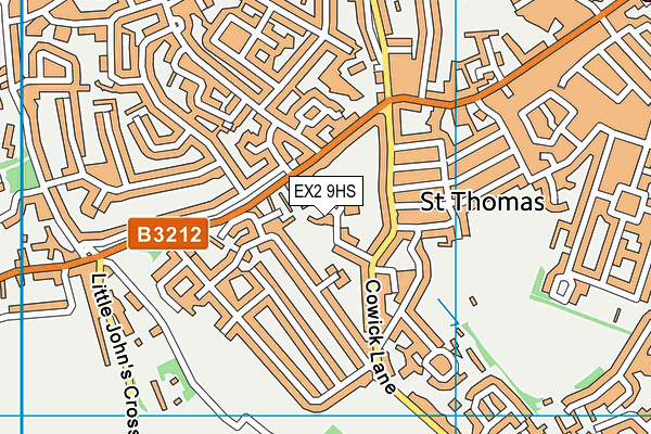 EX2 9HS map - OS VectorMap District (Ordnance Survey)