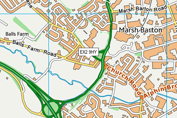 EX2 9HY map - OS VectorMap District (Ordnance Survey)