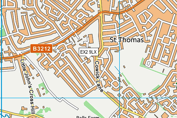 EX2 9LX map - OS VectorMap District (Ordnance Survey)