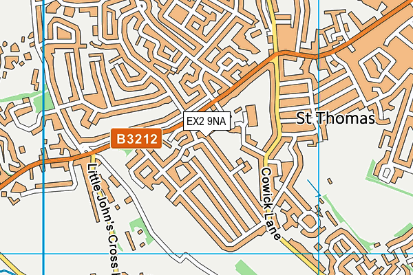 EX2 9NA map - OS VectorMap District (Ordnance Survey)