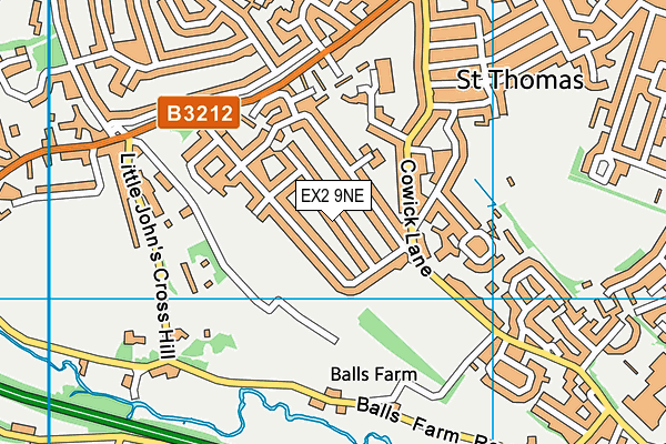 EX2 9NE map - OS VectorMap District (Ordnance Survey)