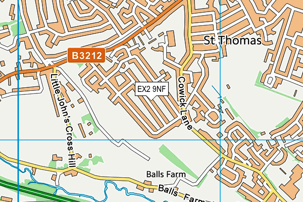 EX2 9NF map - OS VectorMap District (Ordnance Survey)