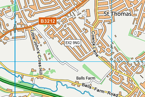 EX2 9NG map - OS VectorMap District (Ordnance Survey)