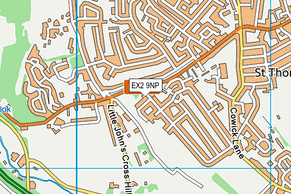 EX2 9NP map - OS VectorMap District (Ordnance Survey)