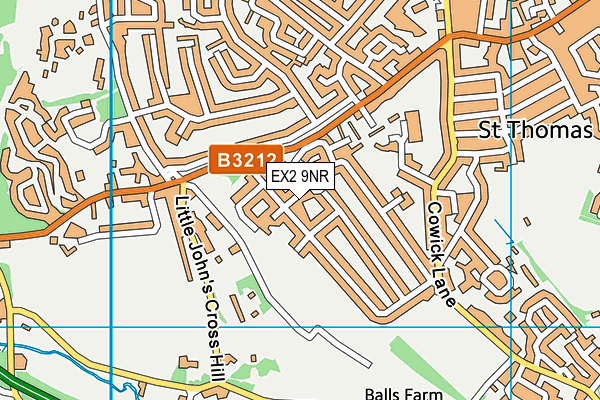 EX2 9NR map - OS VectorMap District (Ordnance Survey)