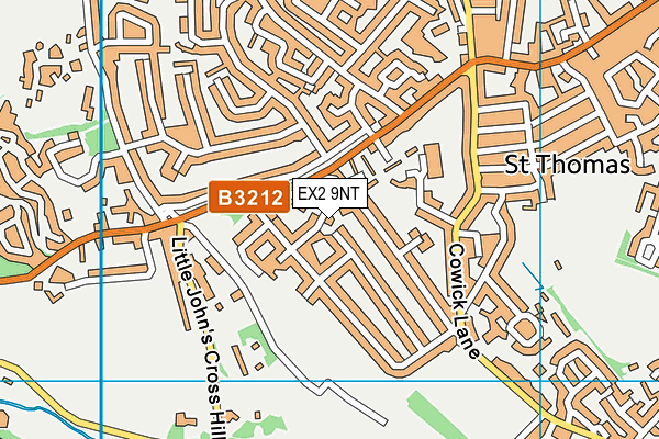EX2 9NT map - OS VectorMap District (Ordnance Survey)