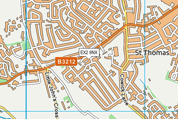 EX2 9NX map - OS VectorMap District (Ordnance Survey)