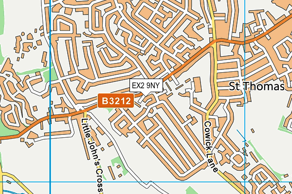 EX2 9NY map - OS VectorMap District (Ordnance Survey)
