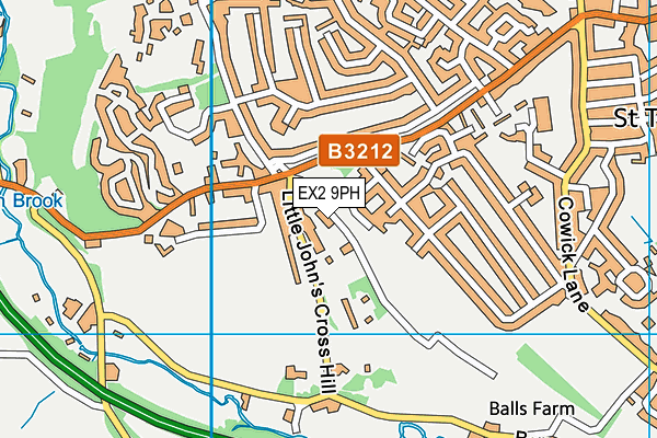 EX2 9PH map - OS VectorMap District (Ordnance Survey)