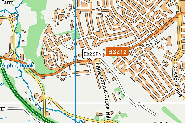 EX2 9PN map - OS VectorMap District (Ordnance Survey)