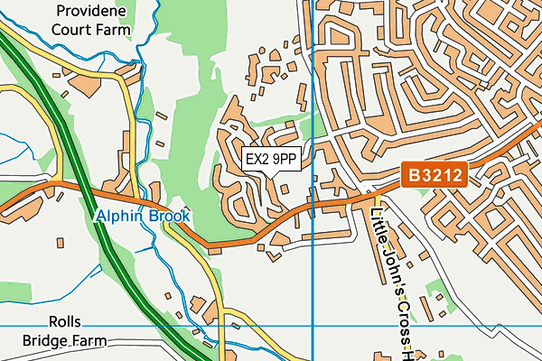 EX2 9PP map - OS VectorMap District (Ordnance Survey)