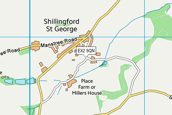 EX2 9QN map - OS VectorMap District (Ordnance Survey)