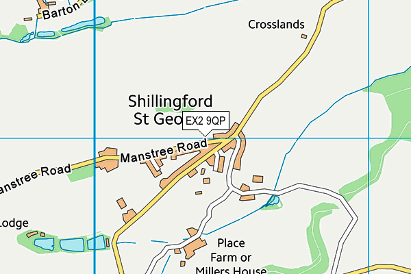 EX2 9QP map - OS VectorMap District (Ordnance Survey)