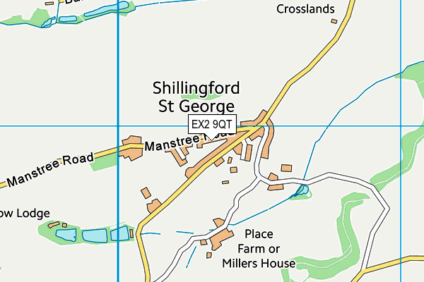 EX2 9QT map - OS VectorMap District (Ordnance Survey)