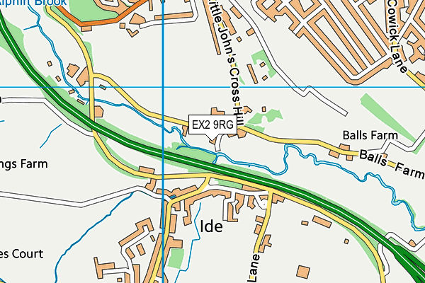 EX2 9RG map - OS VectorMap District (Ordnance Survey)