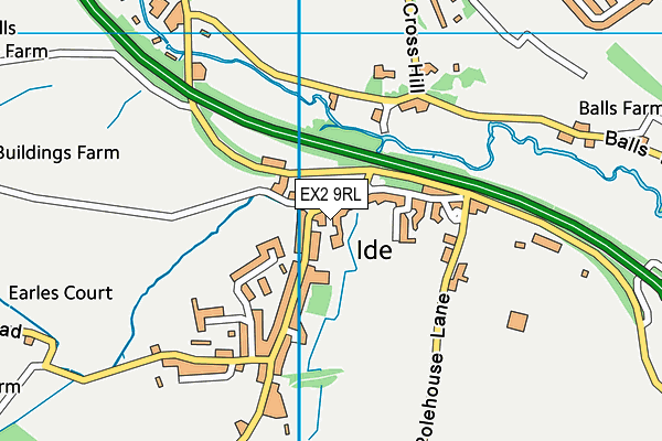 EX2 9RL map - OS VectorMap District (Ordnance Survey)