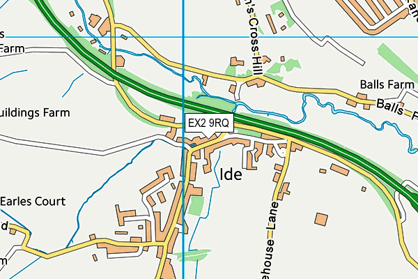 EX2 9RQ map - OS VectorMap District (Ordnance Survey)