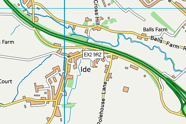 EX2 9RZ map - OS VectorMap District (Ordnance Survey)