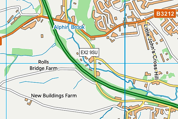 EX2 9SU map - OS VectorMap District (Ordnance Survey)