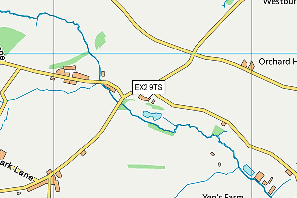 EX2 9TS map - OS VectorMap District (Ordnance Survey)