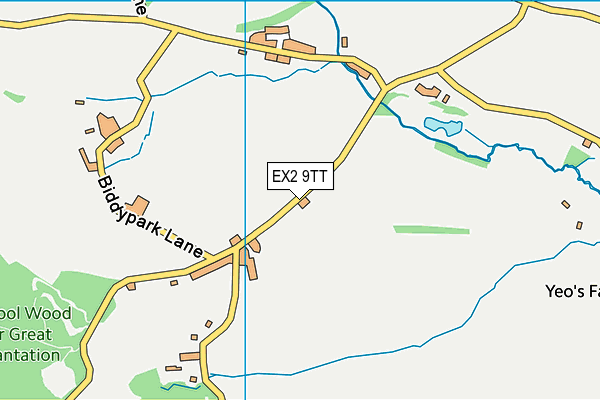 EX2 9TT map - OS VectorMap District (Ordnance Survey)