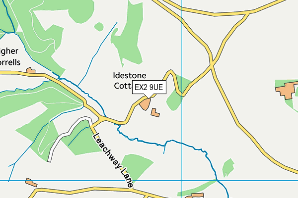 EX2 9UE map - OS VectorMap District (Ordnance Survey)