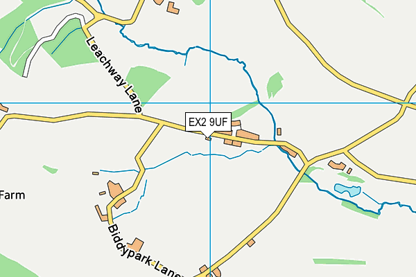 EX2 9UF map - OS VectorMap District (Ordnance Survey)