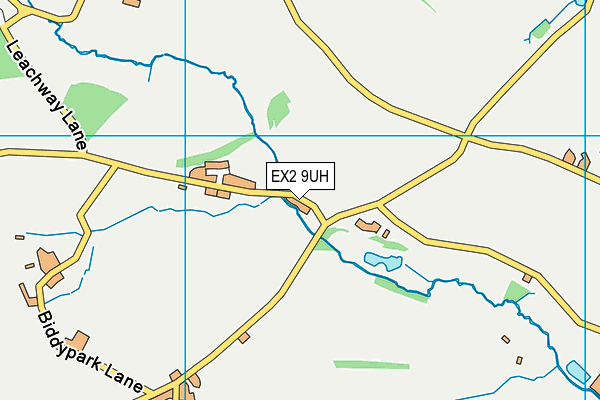 EX2 9UH map - OS VectorMap District (Ordnance Survey)