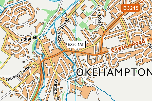 EX20 1AT map - OS VectorMap District (Ordnance Survey)