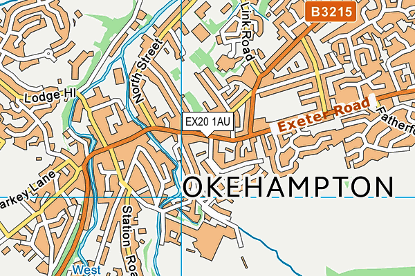 EX20 1AU map - OS VectorMap District (Ordnance Survey)