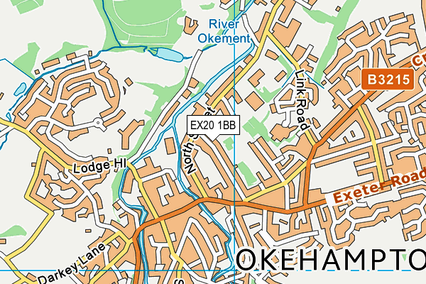 EX20 1BB map - OS VectorMap District (Ordnance Survey)