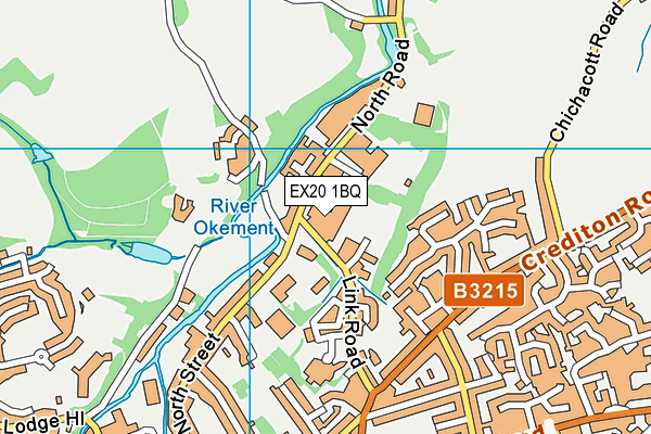 EX20 1BQ map - OS VectorMap District (Ordnance Survey)