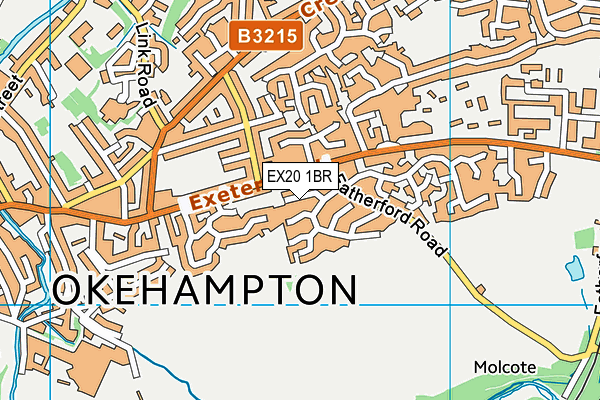 EX20 1BR map - OS VectorMap District (Ordnance Survey)