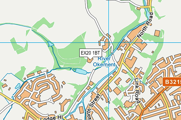 EX20 1BT map - OS VectorMap District (Ordnance Survey)