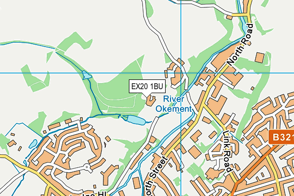 EX20 1BU map - OS VectorMap District (Ordnance Survey)